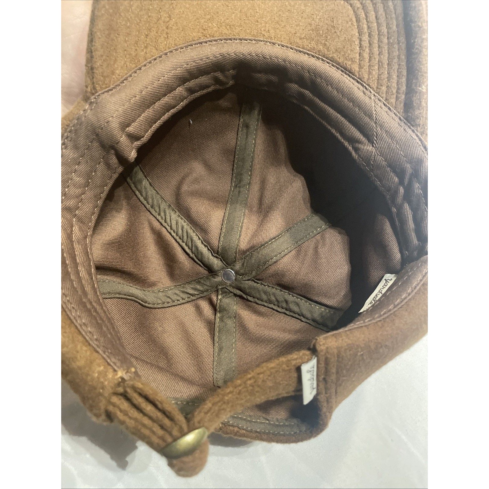Yardsale Skateboards Brown Faux Suede Script Logo 6 Panel Hat Cap Adjustable — image 5 of 6